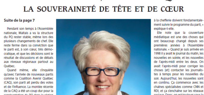 PODCAST: Agnès Maltais on sovereignty and Quebec politics