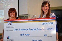 Carnaval Queen hands 7000$ over to suicide-prevention charity