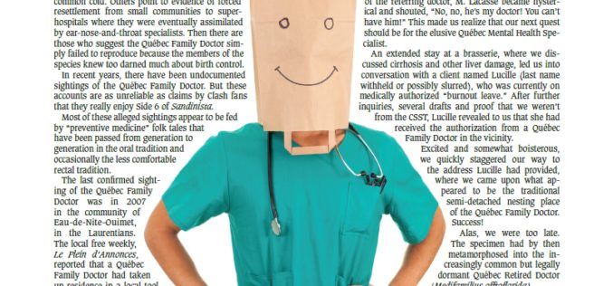 Ross Murray Column: In Search of the Québec Family Doctor