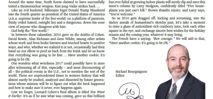 Editorial: Sincere holiday wishes for a safe and sane 2017