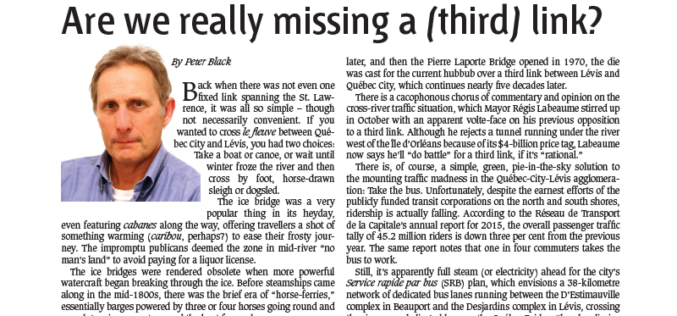 Peter Black Column: Are we really missing a (third) link?