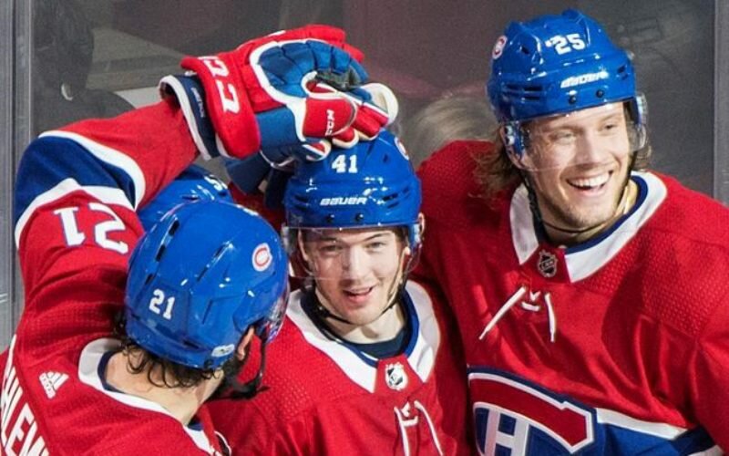 Byron hat trick, Gallagher scores 100th goal as Canadiens clip Red Wings 10-1
